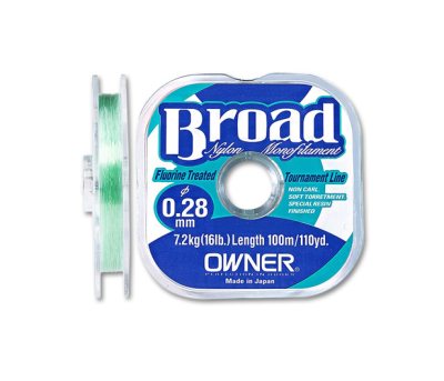 Леска монофильная Owner Broad 100м, 25м (Леска монофильная Owner Broad 25м -#0.4 0,10мм (1,0кг/2,2lb) -401)